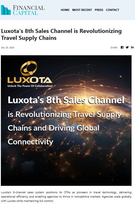 Luxota press release cover image for travel industry updates.