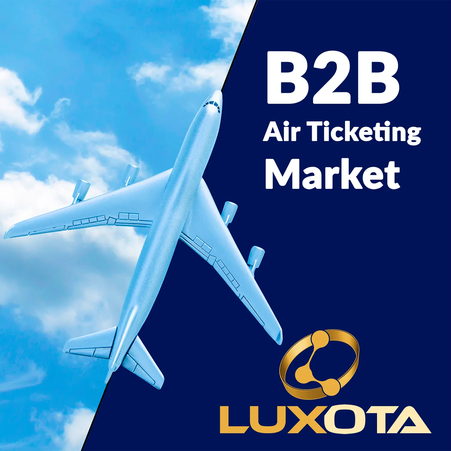 Blue Clean Flight Ticket Sale Landscape Banner